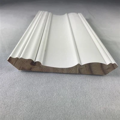 Hágæða hvít grunnuð trékrónulist fyrir loft