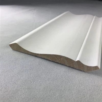 Skreytt hvítt Gesso húðuð trékrónulist fyrir loft