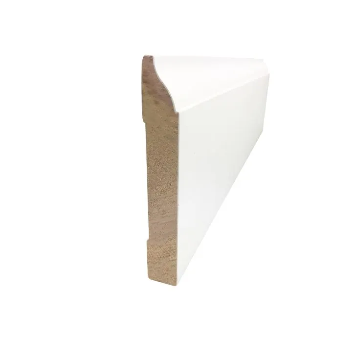 White Primed Wood Baseboard mótun