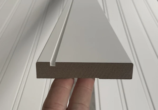 Hvítur Gesso húðaður MDF Trim Moldings grunnplata